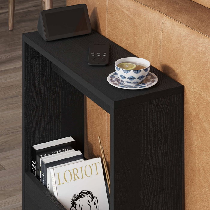 Hanah Home Mesa Auxiliar Simpi Negro y Madera
